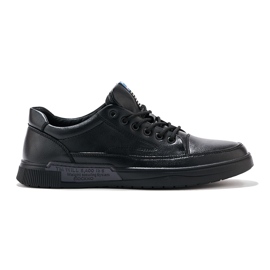 Chaussures de sport à lacets noires pour hommes