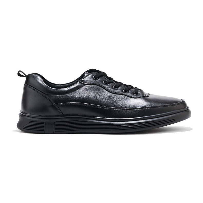 Chaussures de sport à lacets noires pour hommes le noir