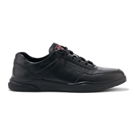 Chaussures de sport à lacets noires pour hommes