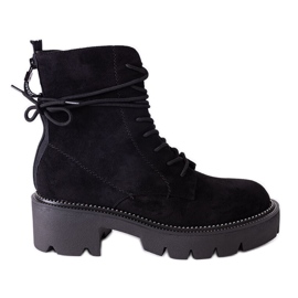 Bottes Handa isolées noires le noir