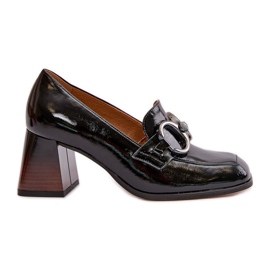 Escarpins En Cuir Avec Décoration Noir Laura Messi 2845
