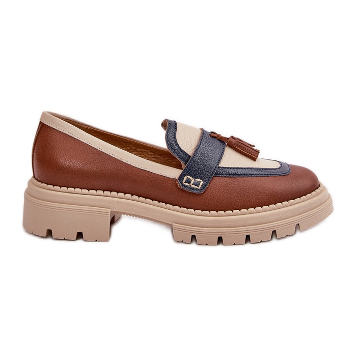 Mocassins en cuir pour femmes marron Laura Messi 2835 brun Mocassins en cuir pour femmes marron Laura Messi 2835 brun