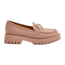 Mocassins Femme En Daim Eco Avec Détail Brillant Beige Avellina Mocassins Femme En Daim Eco Avec Détail Brillant Beige Avellina