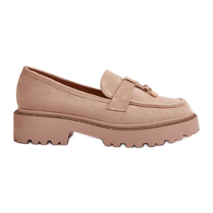 Mocassins Femme Eco Daim Avec Décoration Beige Clair Verindalle Mocassins Femme Eco Daim Avec Décoration Beige Clair Verindalle