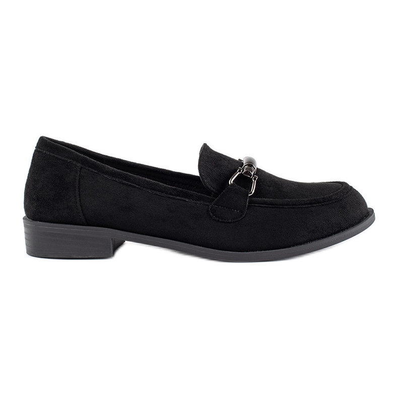 Goodin Mocassins classiques en daim noir le noir