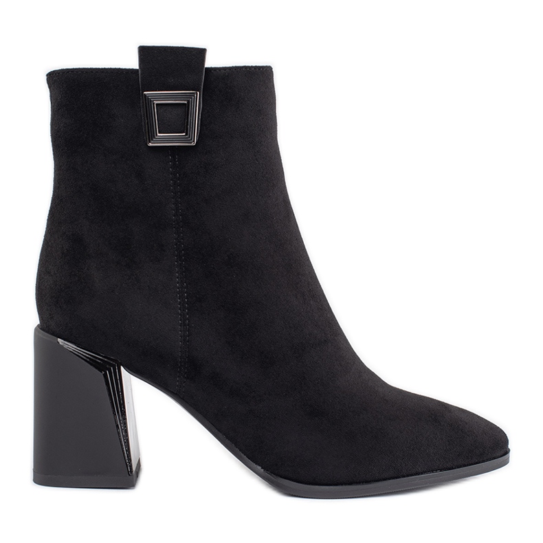 Goodin Bottines en daim noir sur le montant le noir