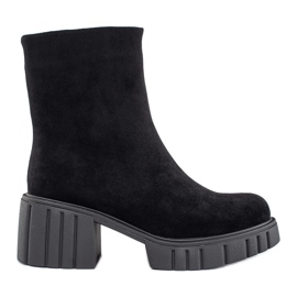 Bottines plateforme femme noires