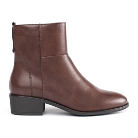 Bottines en cuir marron par Sergio Leone brun