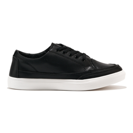 Baskets pour femmes en cuir noir de Sergio Leone