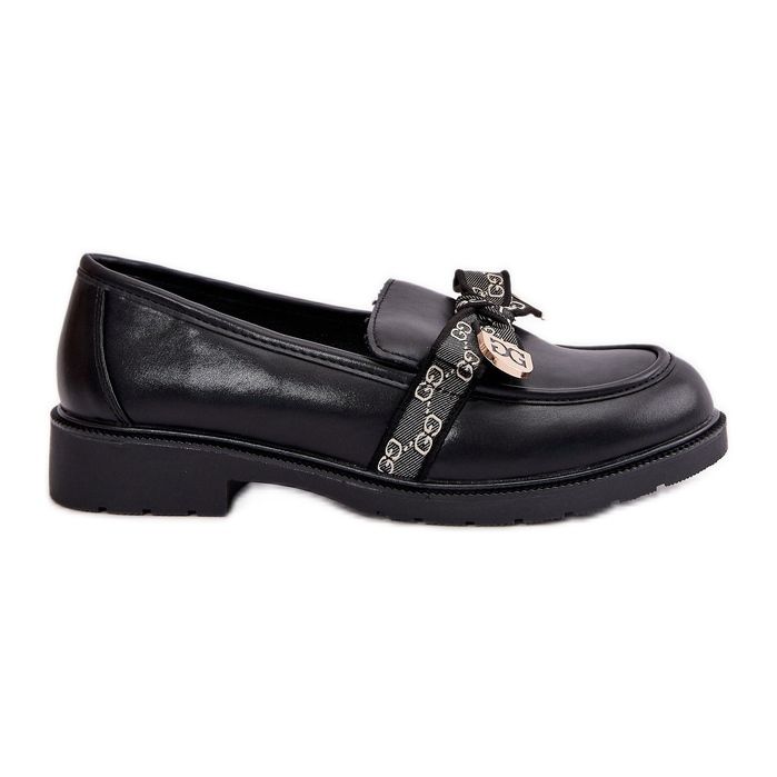 Mocassins Femme Avec Noeud S.Barski HY42-331 Noir le noir Mocassins Femme Avec Noeud S.Barski HY42-331 Noir le noir