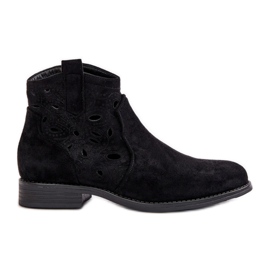 Bottines Ajourées Avec Fermeture Éclair Femme Noir S.Barski HY42-081 le noir