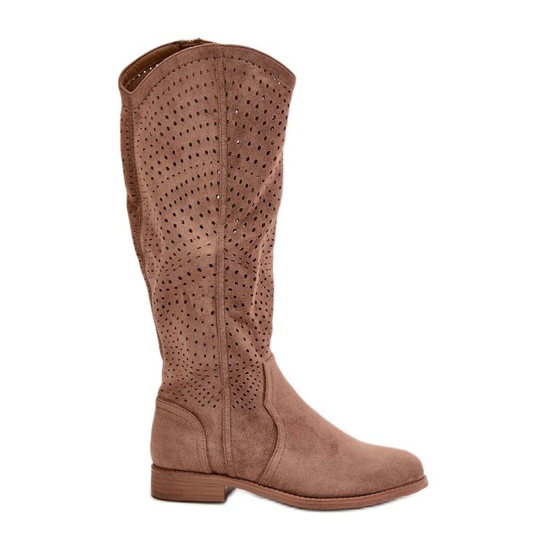 Bottines Ajourées à Talon Plat Marron S.Barski HY42-150 brun