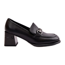 Chaussures élégantes en cuir pour femmes sur talon haut, noir Vinceza 91116 le noir Chaussures élégantes en cuir pour femmes sur talon haut, noir Vinceza 91116 le noir