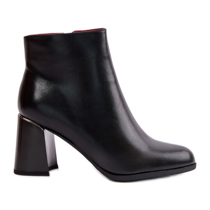 Bottines à Talons Hauts Smooth pour Femme en Eco Daim, Warm Black Milisea le noir