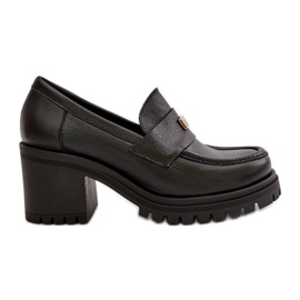 Zazoo 20168 Chaussures élégantes à talons hauts pour femmes, cuir naturel, noir