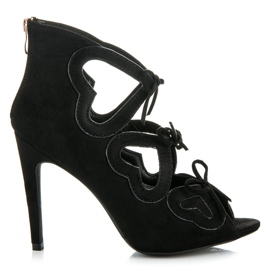 Vices Sandales femme à lacets noir