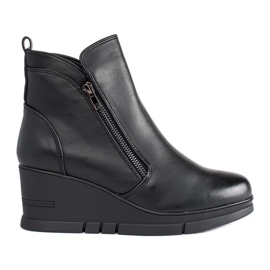Bottines compensées noires pour femmes le noir