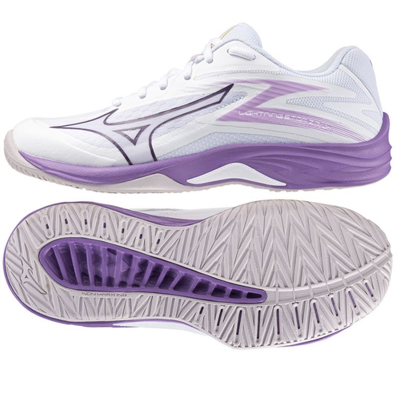 Chaussures de volley-ball Mizuno Lightning Star Z7 V1GD230310 blanche Chaussures de volley-ball Mizuno Lightning Star Z7 V1GD230310 blanche