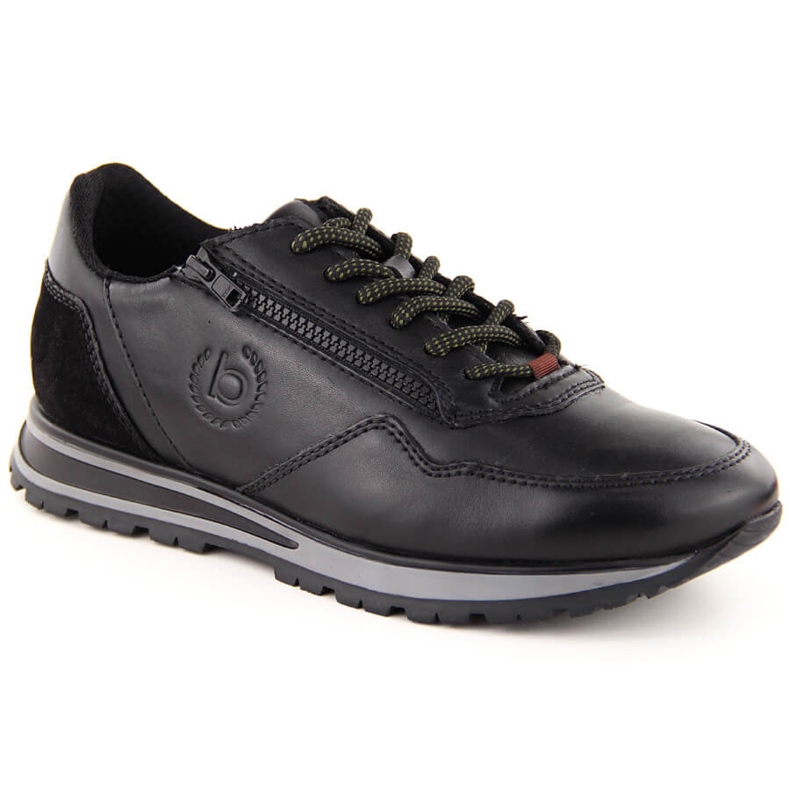 Chaussures confortables en cuir noir pour hommes Bugatti OO153301 le noir