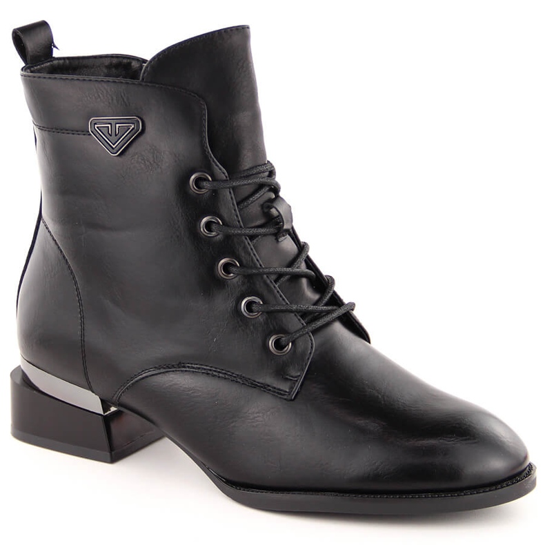 Bottines à talons hauts pour femmes, légèrement isolées, noires Vinceza 58420 le noir Bottines à talons hauts pour femmes, légèrement isolées, noires Vinceza 58420 le noir