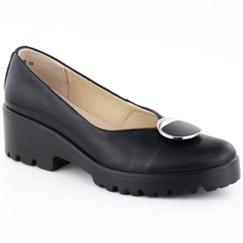 Chaussures slip-on en cuir noir pour femme Filippo DP4569 le noir