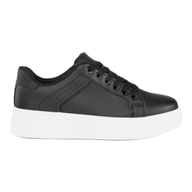 Baskets noires sur la plateforme le noir Baskets noires sur la plateforme le noir