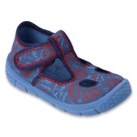 Chaussons enfant Befado, bas élastique 630P016, bleu marine