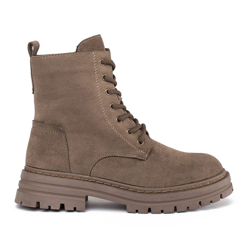 Bottes de travail à lacets pour femmes marron de Sergio Leone brun