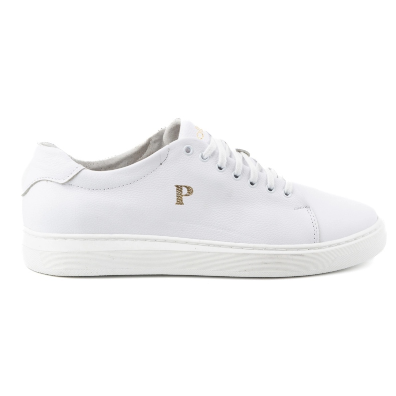 Baskets en cuir homme POLBUT 2127, blanches