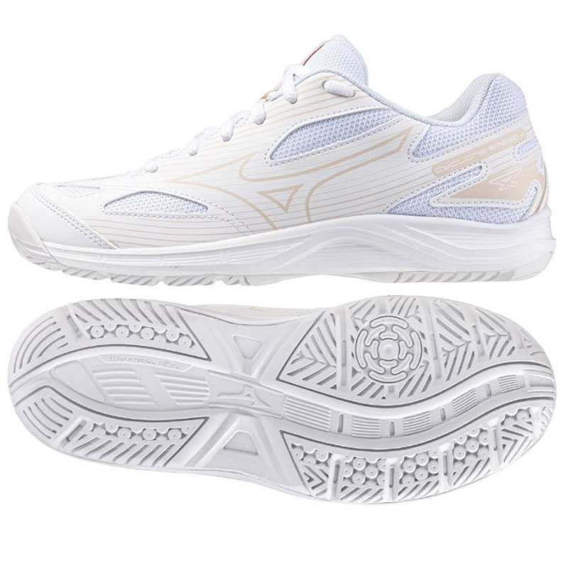 Chaussures Mizuno Cyclone Speed 4 V1GC238025 blanche Chaussures Mizuno Cyclone Speed 4 V1GC238025 blanche