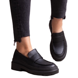 Chaussures noires en éco-cuir Seraphin