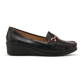Mocassins compensés noirs le noir