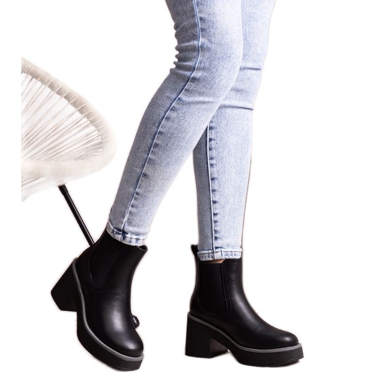 Bottines noires de Lidea le noir