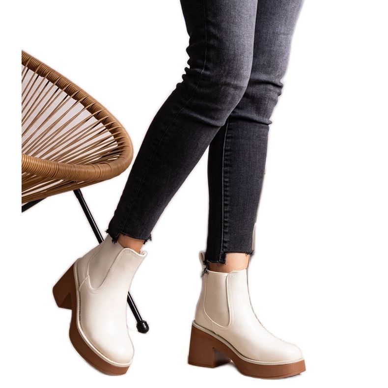 Bottines beiges de Lidea