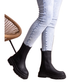 Bottines Kunegunda noires à semelle massive