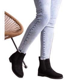 Bottines à enfiler noires de Szamiran