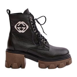 Zazoo 60376 Bottes zippées isolées en cuir, noir