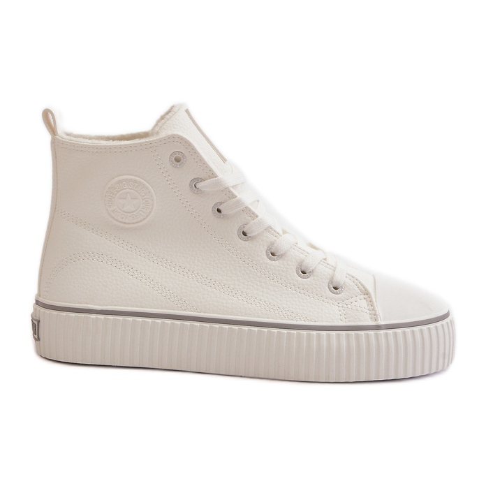 Baskets isolées en cuir écologique pour femmes Big Star OO274788 Blanc blanche