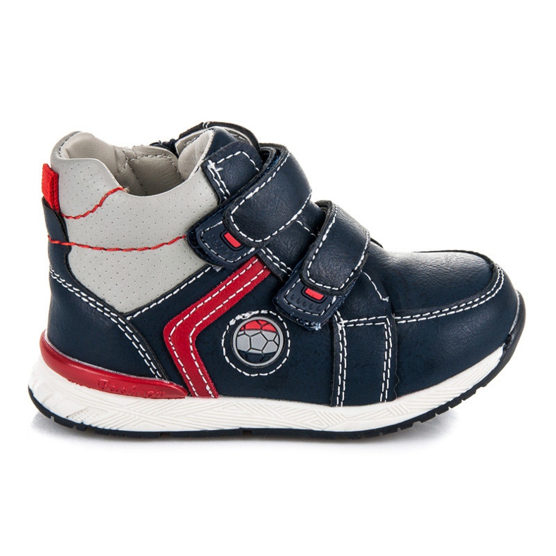 American Club Chaussures Avec Velcro Et Fermeture Éclair bleu