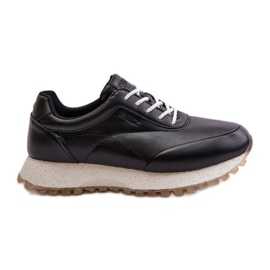 Baskets pour femmes chaussures de sport en cuir écologique Big Star OO274024 Hi-Poly System noir