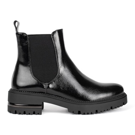 Bottines vernies pour femmes sur la plateforme Sergio Leone le noir