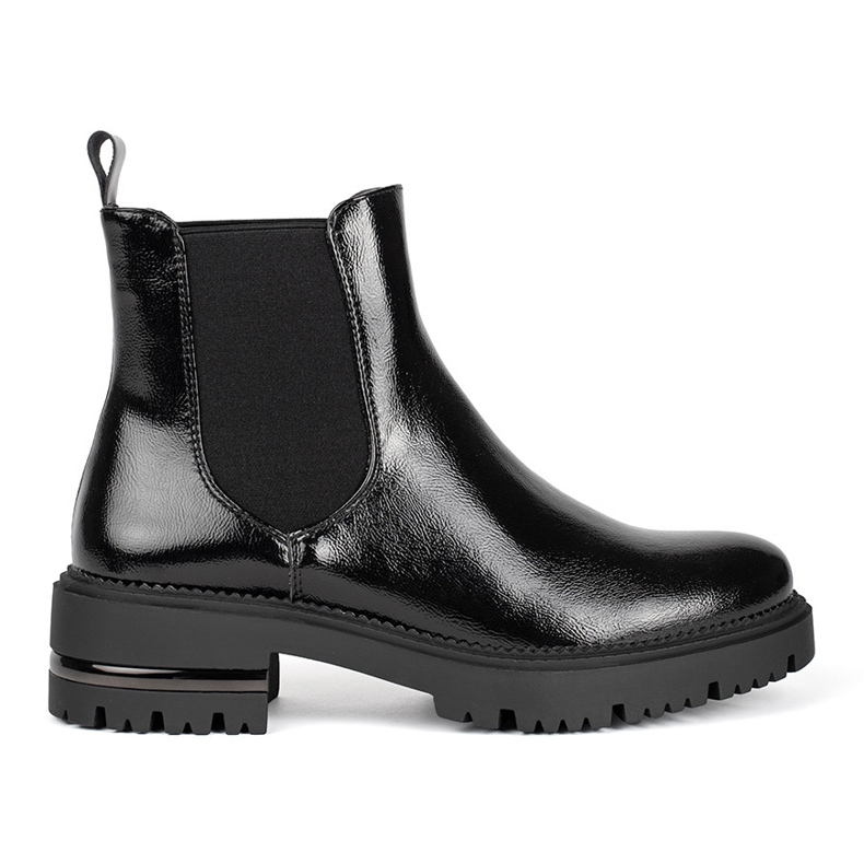Bottines vernies pour femmes sur la plateforme Sergio Leone le noir