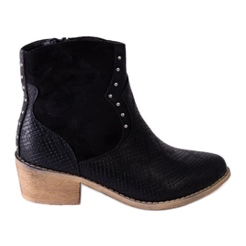 Bottines noires à talons hauts de Madmina le noir