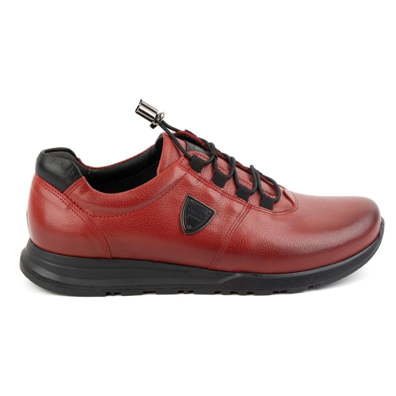 Chaussures en cuir pour hommes KAMPOL 25/39 rouge