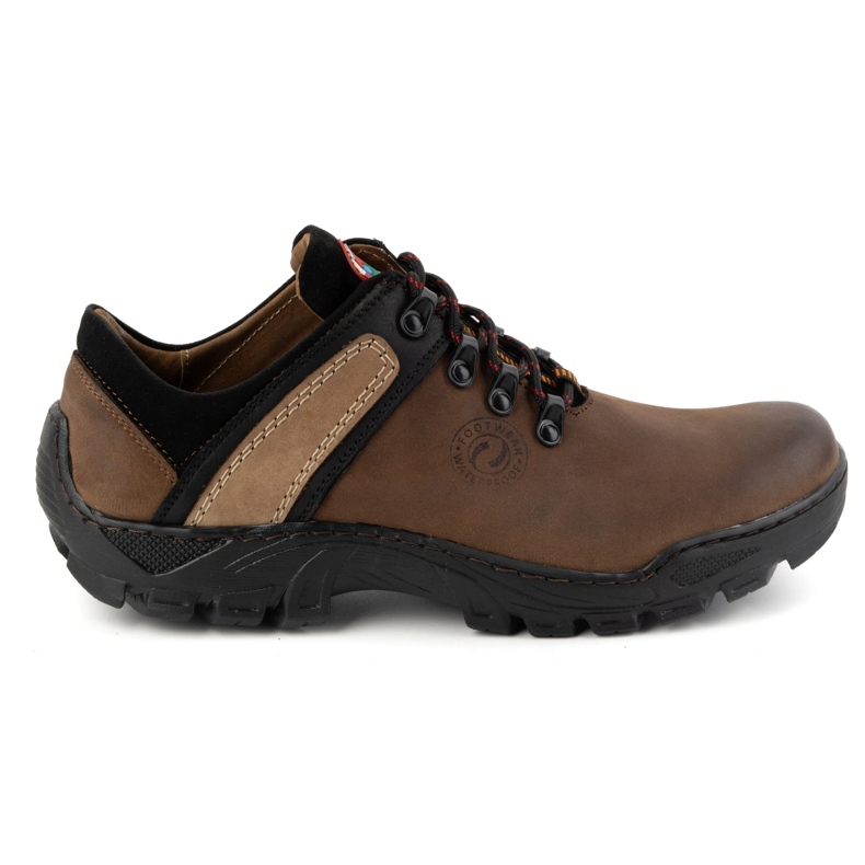 Olivier Chaussures de trekking en cuir pour hommes 311GT, marron foncé brun
