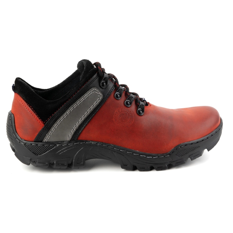 Olivier Chaussures de trekking en cuir pour hommes 311GT rouge