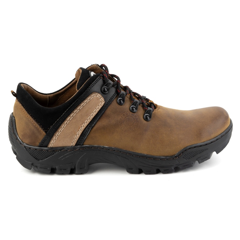 Olivier Chaussures de trekking en cuir pour hommes 311GT marron orange
