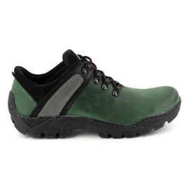 Olivier Chaussures de trekking en cuir pour hommes 311GT, vertes