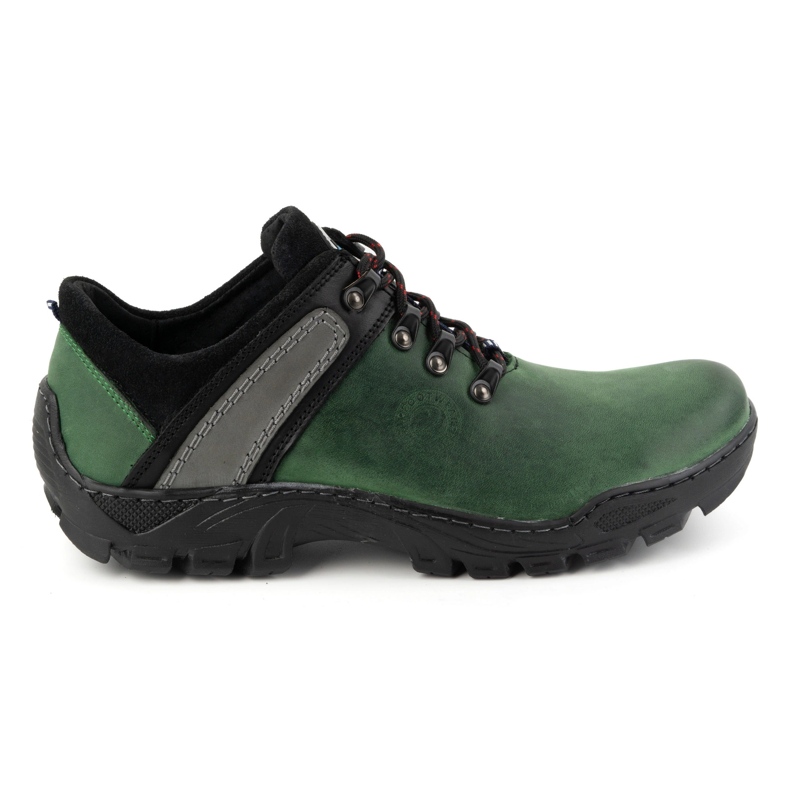 Olivier Chaussures de trekking en cuir pour hommes 311GT, vertes