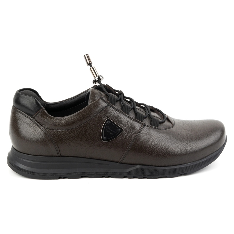 Chaussures en cuir pour hommes KAMPOL 25/55 marron brun